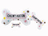 Haute Diggity White Chewy Vuiton Bone Toy (Large)