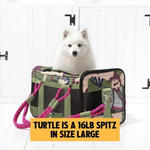 OUT-OF-OFFICE PET CARRIER PRO EDITION: BLACK CAMO / BLACK / LARGE - UP TO 25LBS