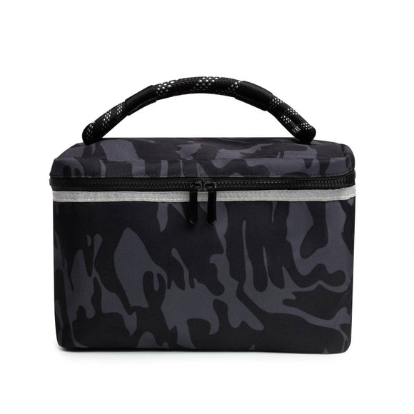 OUT-OF-OFFICE INSULATED PET FOOD CARRY CASE: BLACK CAMO / BLACK