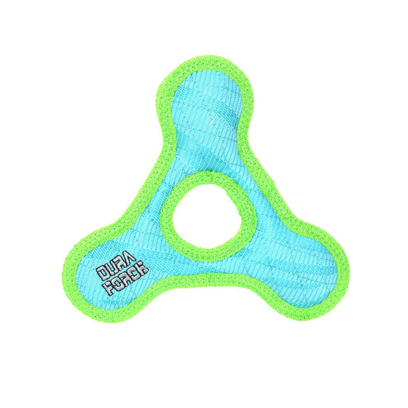 DuraForce Jr Triangle Ring - Blue, Durable, Squeaky Dog Toy