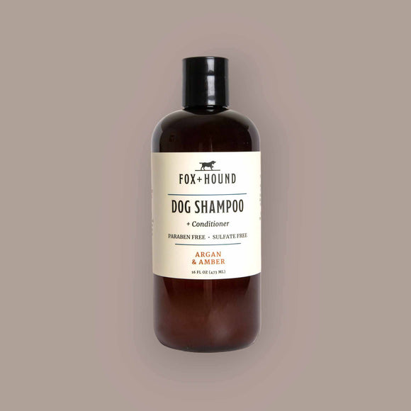 DOG SHAMPOO + CONDITIONER FOX + HOUND ARGAN & AMBER