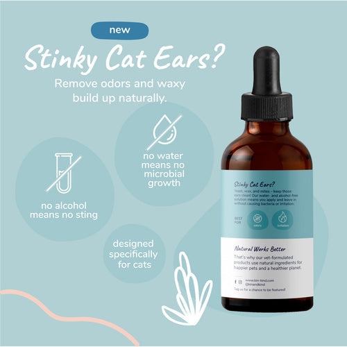 kin+kind Kitty Ears Natural Leave-In Cat Ear Cleaner