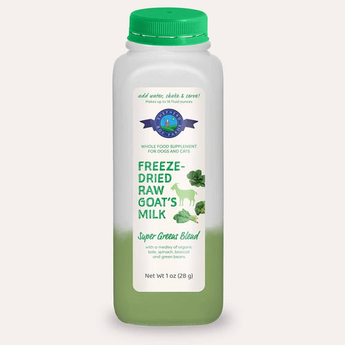 Freeze-Dried Raw Goat Milk Topper- Super Greens Blend: Small