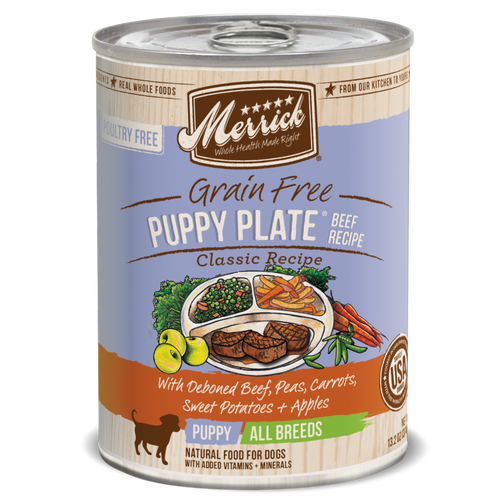 Merrick Grain Free Puppy Plate Beef Recipe Canned Puppy Food