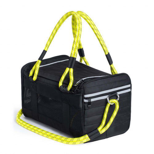 OUT-OF-OFFICE PET CARRIER PRO EDITION: BLACK / YELLOW / LARGE - UP TO 25LBS