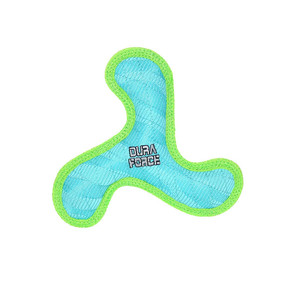 DuraForce Jr Boomerang - Blue, Durable, Squeaky Dog Toy