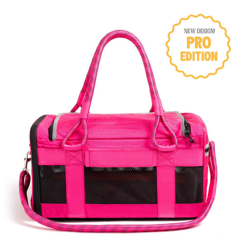 OUT-OF-OFFICE PET CARRIER PRO EDITION: PINK / LARGE - UP TO 25LBS