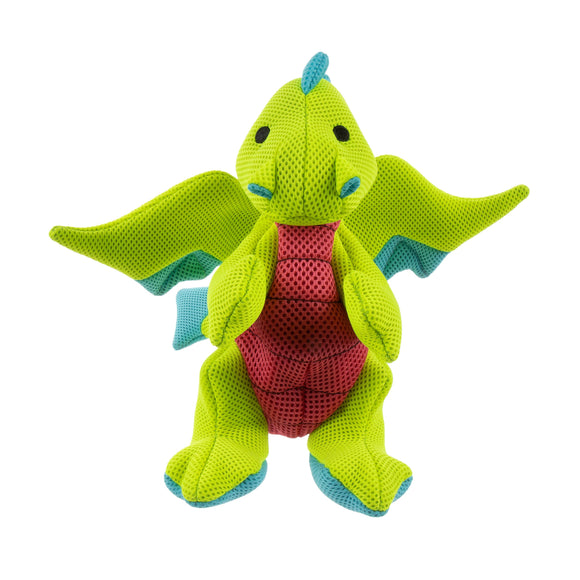 GoDog Dragons w/Double Chew Guard Plush Dog Toy Green Large