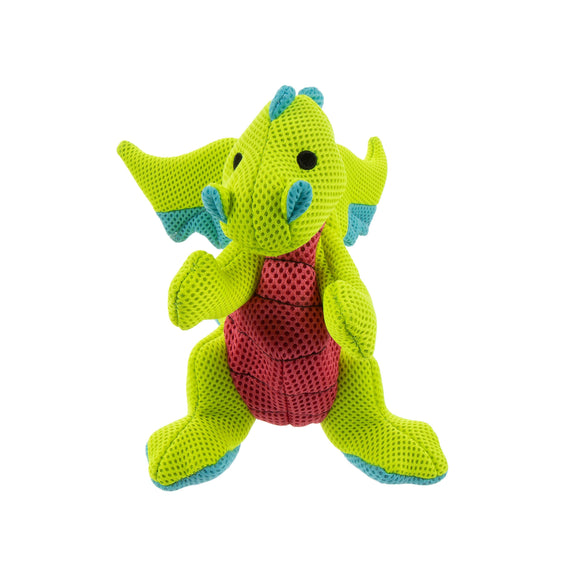 GoDog Dragons w/Double Chew Guard Plush Dog Toy Green Small
