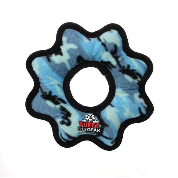 Tuffy Ultimate Gear Ring - Camo Blue, Squeaky Dog Toy