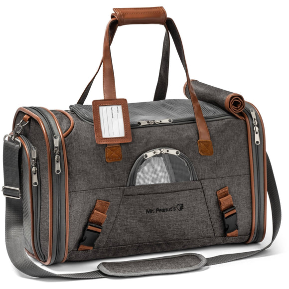 Mr. Peanut's Gold Series Airline Capable Pet Carrier: Charcoal Ash