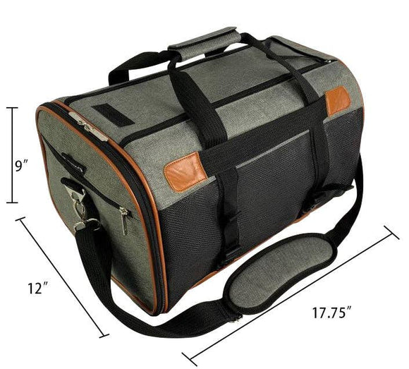 Mr. Peanut's Rhodium Series Mini Soft Sided Pet Carrier: Platinum Gray