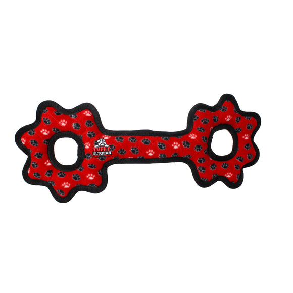 Tuffy Ultimate Tug-O-Gear - Red Paw, Squeaky Dog Toy