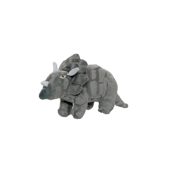 Mighty Jr Dinosaur Triceratops, Plush, Squeaky Dog Toy