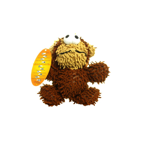 Mighty Jr Microfiber Ball Monkey, Durable, Squeaky Dog Toy