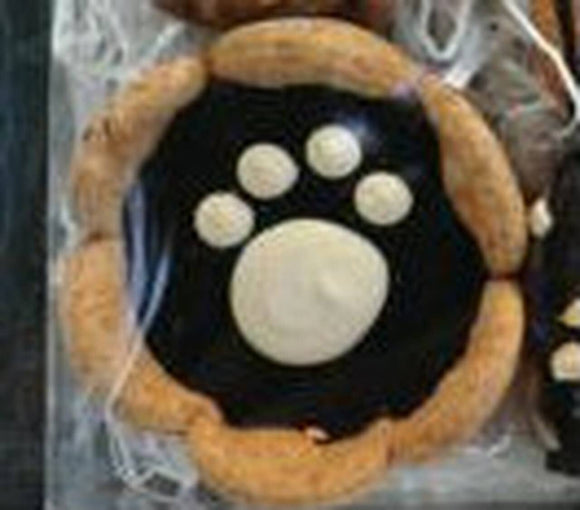 Peamutt Butter Cup Large Carob with White Paw - Dog Treat