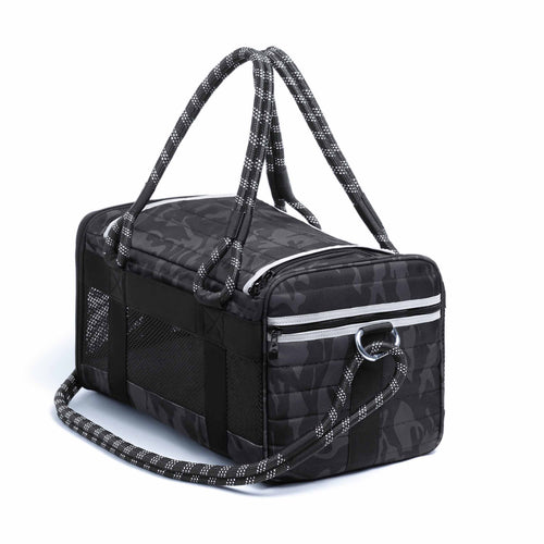 OUT-OF-OFFICE PET CARRIER PRO EDITION: BLACK CAMO / BLACK / LARGE - UP TO 25LBS