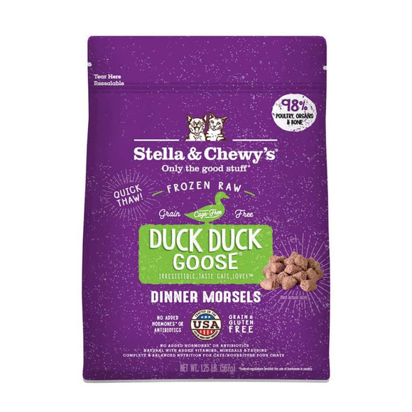 Stella & Chewy's Duck Duck Goose Frozen Raw Dinner Morsels Cat Food (1.25-lb)