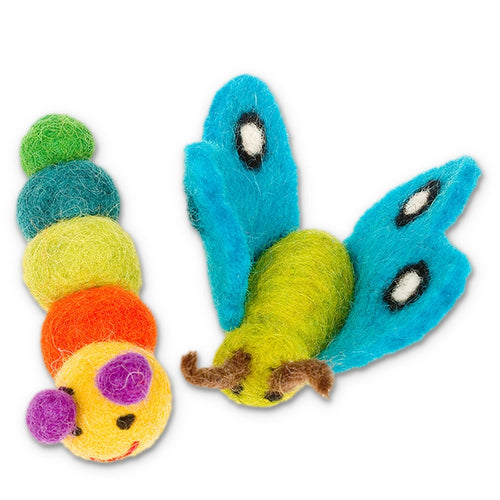 DDKC Caterpillar Butterfly Cat Toy 2 Pack