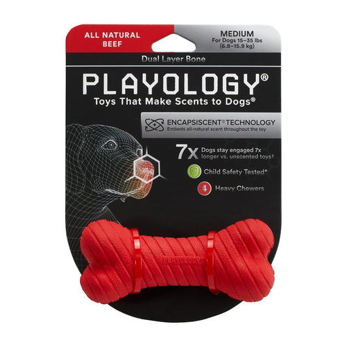 Playology Dual Layer Bone Dog Toy