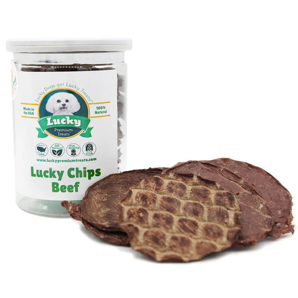 Lucky Chips Beef Dog Treats (3 oz)