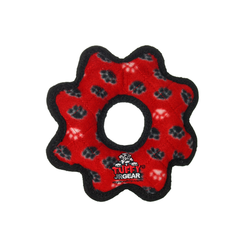 Tuffy® Jr. Gear Ring Red Dog Toy (Red)