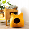 Whimsical Cat Ear Cave Bed - Fire Orange: Regular