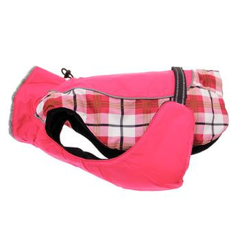 Doggie Design Alpine All-Weather Dog Coat - Raspberry Plaid