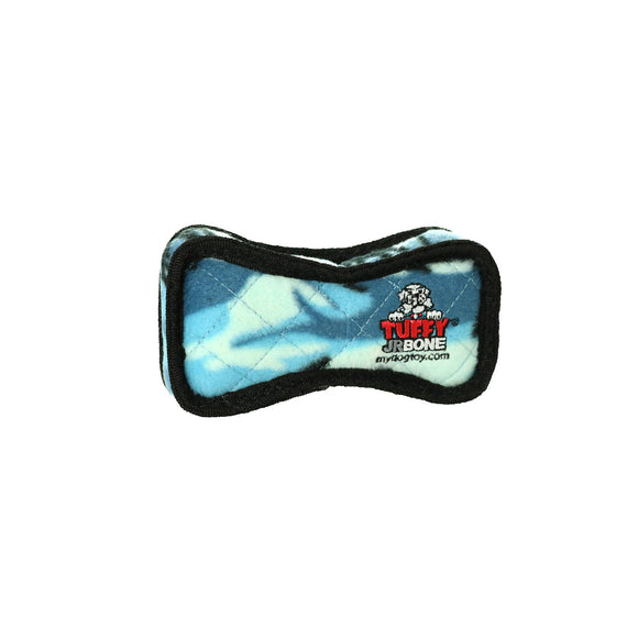 Tuffy Jr Bone 2 - Camo Blue, Durable, Tough, Squeaky Dog Toy