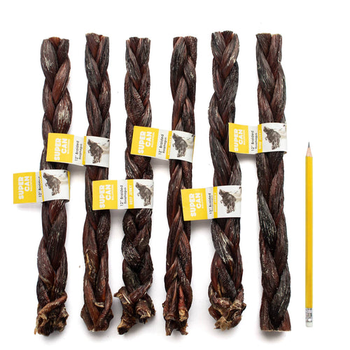 12 Braided Beef Gullet Sticks