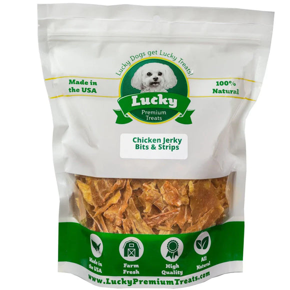 Lucky Chicken Jerky Bits & Strips Dog Treats