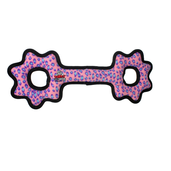 Tuffy Ultimate Tug-O-Gear - Pink Leopard, Squeaky Dog Toy