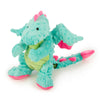 GoDog Dragon w/Chew Guard Plush Dog Toy Blue Large