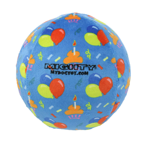 Mighty Ball -Large Celebration Squeaky Dog Toy, No Stuffing