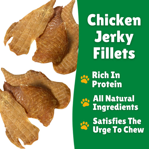 Chicken Jerky Fillets - One (1) Pound Bulk