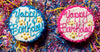 Yappy Barkday Sprinkle Cake dog treats: 3/pink 3/blue / Mini / Happy Bday