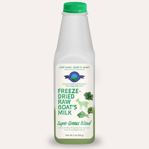 Freeze-Dried Raw Goat Milk Topper- Super Greens Blend: Small