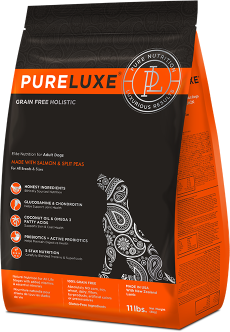 PureLUXE Elite Nutrition Grain Free Holistic Salmon & Split Peas Dog Food