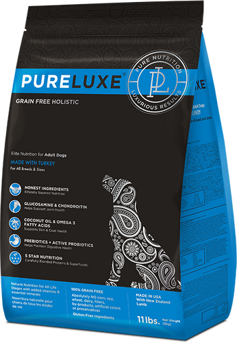 PureLUXE Elite Nutrition Grain Free Holistic Turkey Dog Food