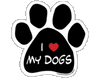 Imagine This I Love My Dogs Car Magnet