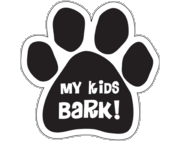 Imagine This My Kids Bark Paw Car Magnet