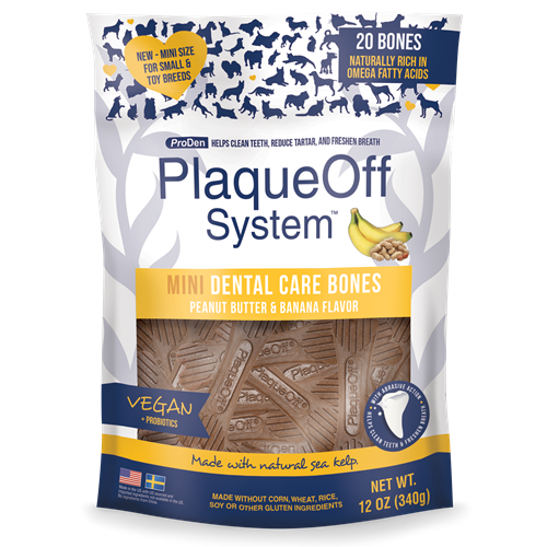 ProDen PlaqueOff® Peanut Butter & Banana Mini Dental Bones