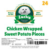 Lucky Small Treat Chicken Wrapped Sweet Potato Pieces Dog Treats