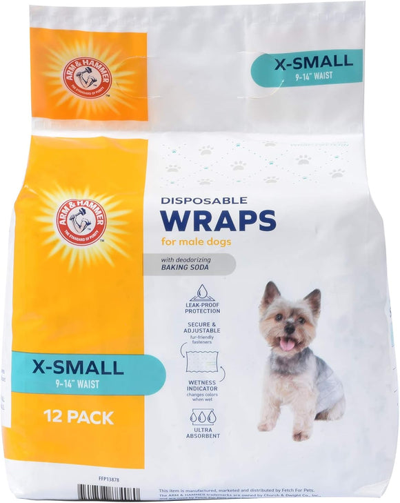 Arm & Hammer Male Dog Wraps X-Small