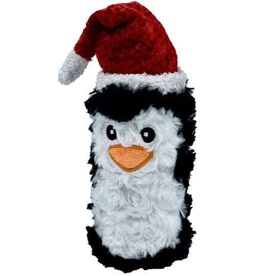 PetLou Christmas Squeaky Penguin Bottle Dog Toy