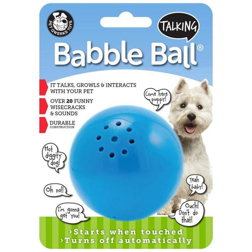 TALKING BABBLE BALL (MEDIUM, BLUE)