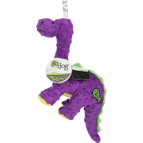 GODOG DINOS BRUTO DURABLE PLUSH SQUEAKER DOG TOY