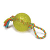 PetEdge Chomper 5 TPR Ball with Rope Tugs Dog Toy