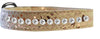 Mirage Pet Products One Row Clear Jeweled Dragon Skin Genuine Leather Dog Collar