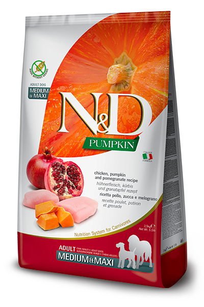 Farmina N&D Pumpkin Grain-Free Canine Chicken, Pumpkin and Pomegranate Adult Medium & Maxi Dog food